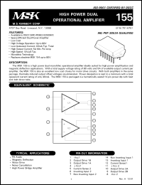 Click here to download MSK155E Datasheet