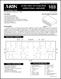 Click here to download MSK103 Datasheet