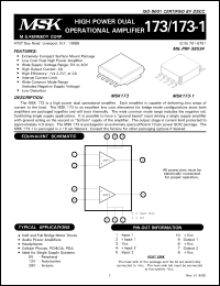 Click here to download MSK173B-1 Datasheet