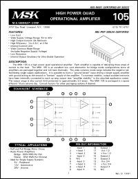 Click here to download MSK105E Datasheet