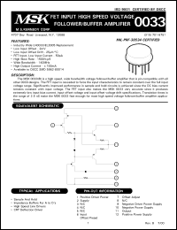 Click here to download MSK0033B Datasheet