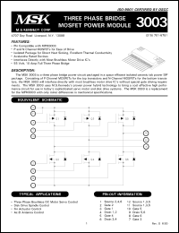 Click here to download MSK3003 Datasheet