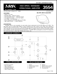 Click here to download MSK3554B Datasheet