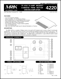 Click here to download MSK4220 Datasheet