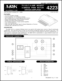 Click here to download MSK4223S Datasheet