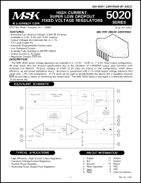Click here to download MSK5020-3.3 Datasheet