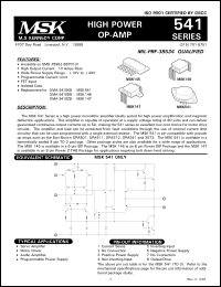 Click here to download MSK541 Datasheet
