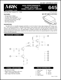 Click here to download MSK645 Datasheet