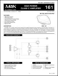 Click here to download MSK161E Datasheet
