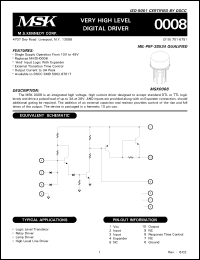 Click here to download MSK0008H Datasheet