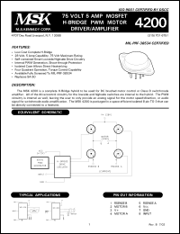 Click here to download MSK4200B Datasheet