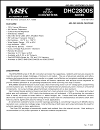 Click here to download DHC2800S Datasheet
