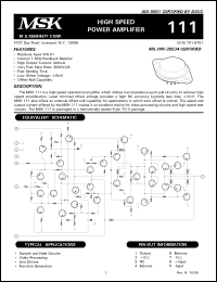Click here to download MSK111E Datasheet