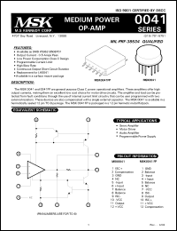 Click here to download MSK0041E Datasheet