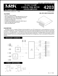 Click here to download MSK4203D Datasheet