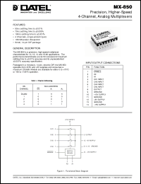 Click here to download MX-850 Datasheet