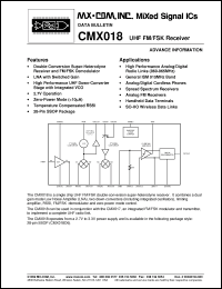 Click here to download CMX018D6 Datasheet