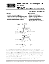 Click here to download MX029DW Datasheet