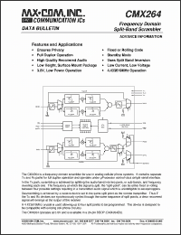 Click here to download CMX264D5 Datasheet