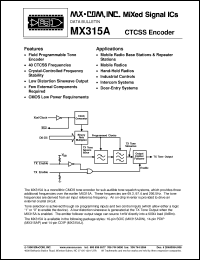 Click here to download MX315AP Datasheet
