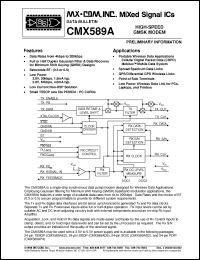 Click here to download CMX589AD2 Datasheet