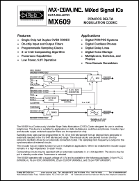 Click here to download MX609DW Datasheet