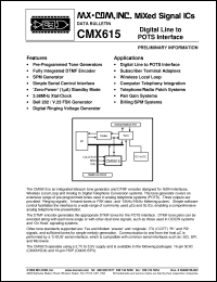 Click here to download CMX615D4 Datasheet