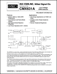 Click here to download CMX631AD4 Datasheet