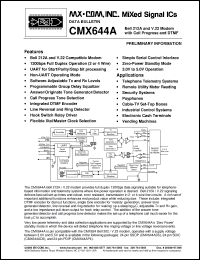 Click here to download CMX644AD2 Datasheet