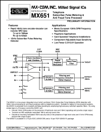 Click here to download MX651DW Datasheet