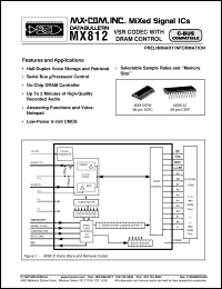 Click here to download MX812DW Datasheet
