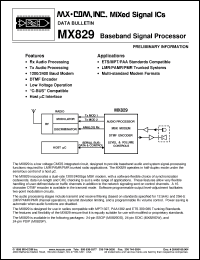 Click here to download MX829DW Datasheet