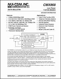 Click here to download CMX868D2 Datasheet