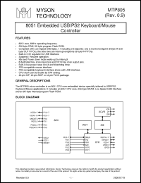 Click here to download MTP805S Datasheet