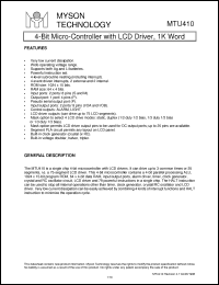 Click here to download MTU410 Datasheet