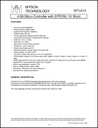 Click here to download MTU413 Datasheet