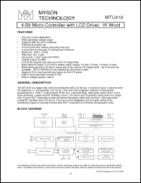 Click here to download MTU418 Datasheet