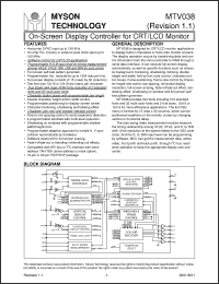 Click here to download MTV038N Datasheet