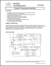 Click here to download MTD492V Datasheet