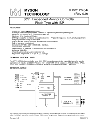 Click here to download MTV212MS64i Datasheet