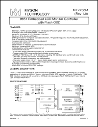 Click here to download MTV230MS64 Datasheet