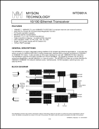 Click here to download MTD981AG Datasheet