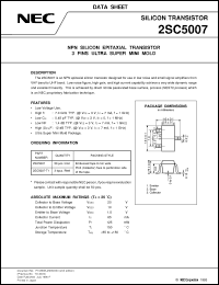 Click here to download 2SC5007-T1/-T2 Datasheet