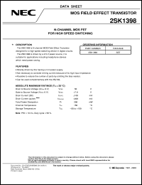 Click here to download 2SK1398 Datasheet