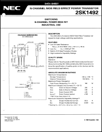 Click here to download 2SK1492 Datasheet