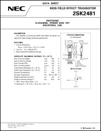 Click here to download 2SK2481 Datasheet