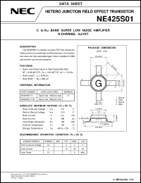 Click here to download NE425S01-T1 Datasheet