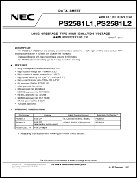 Click here to download PS2581L2-E3 Datasheet