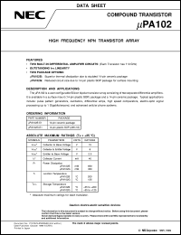 Click here to download UPA102P Datasheet