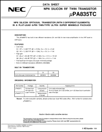 Click here to download UPA835TF Datasheet